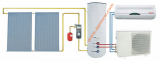 Double Solar Air Conditioner and Water Heater Systems with Heat Pump